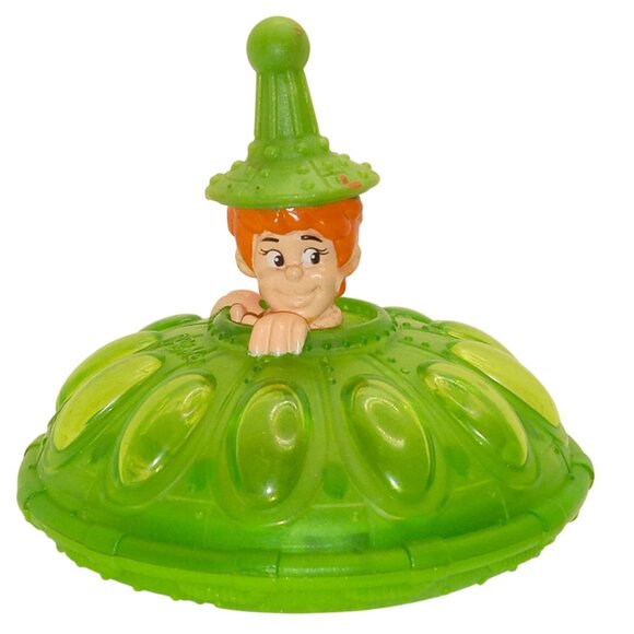 🎯 10 for $12 / Vintage Green UFO Spin Top Collectible Play Toy - Picture 8 of 8